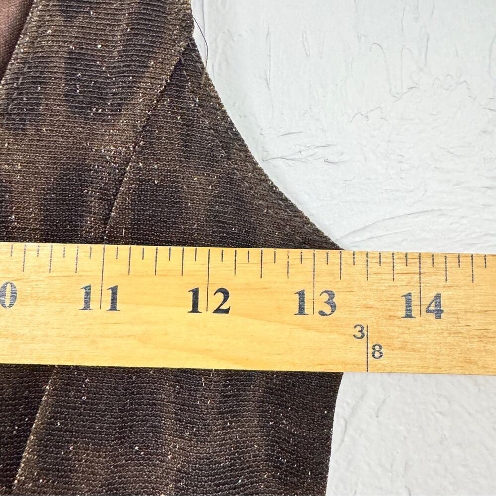 Vintage Scott McClintock Brown Leopard Maxi Dress Womens 6 Formal Glitter Y2K - Picture 5 of 15